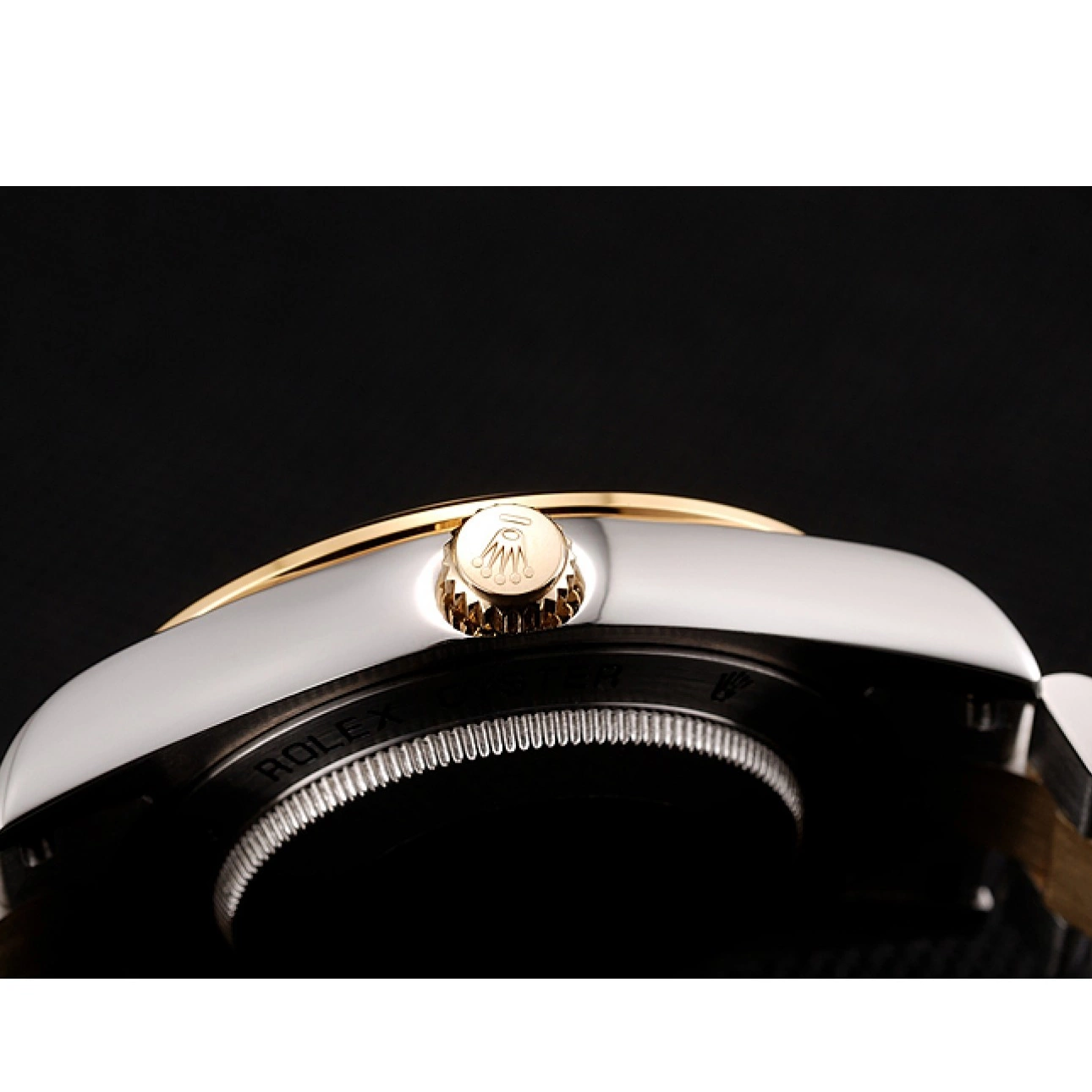 Aaa replica watch Case Stainless Day-Date 1453974 Bracelet Diamond Champagne Rolex Swiss Steel Dial Gold Two Tone 0727